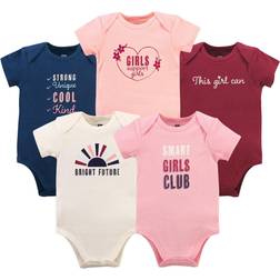 Hudson Short Sleeve Bodysuits 5-pack - Girls Club (10116495)