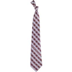 Eagles Wings Mississippi State Bulldogs Check Tie - Maroon/Gray