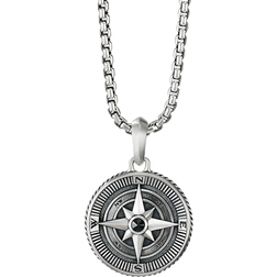 David Yurman Maritime Compass Amulet - Silver/Diamond