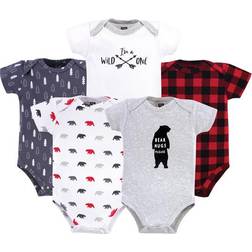 Hudson Short Sleeve Bodysuits 5-pack - Baby Bear (10158439)