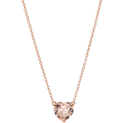 David Yurman Heart Pendant Necklace - Rose Gold/Morganite