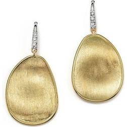 Marco Bicego Lunaria Collection Medium Drop Earrings - Gold/Diamonds