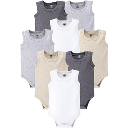 Hudson Sleeveless Cotton Bodysuits 8 Pack - Heather Gray (10153070)