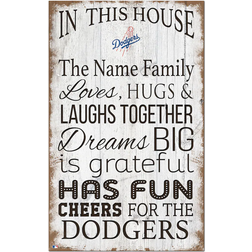 Fan Creations Los Angeles Dodgers Personalized In This House Sign