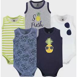 Hudson Baby Sleeveless Bodysuits 5-pack - Pineapple ( 10153309)
