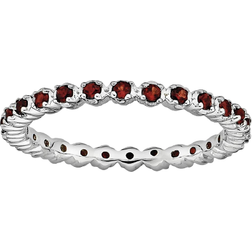 Stacks & Stones Stack Ring - Silver/Garnet