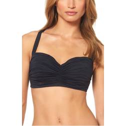 Bleu Rod Beattie Underwire Shirred Bandeau Bikini Top - Black