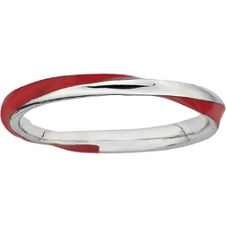 Stacks & Stones Twist Stack Ring - Silver/Red