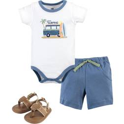 Hudson Baby Bodysuit Shorts & Shoes 3-Piece Set - Gone Surfing (10153361)