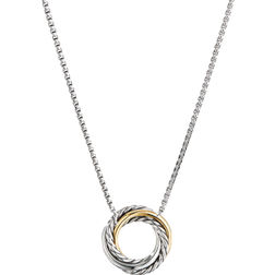 David Yurman The Crossover Collection Mini Pendant Necklace - Silver/Gold