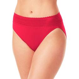 Warner's No Pinching No Problems Hi-Cut Lace Bikini - Classic Red