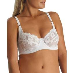 Carnival Full Figure Lace Detail Underwire Bra - White