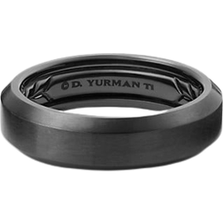 David Yurman Beveled Band Ring - Titanium/Black