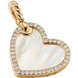 David Yurman Elements Heart Amulet Pendant - Gold/White/Diamonds