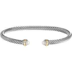 David Yurman Cable Classic Collection Bracelet - Silver/Gold/Pearl