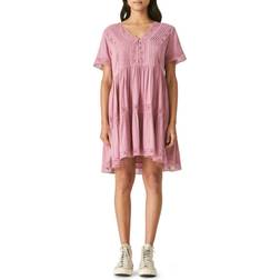 Lucky Brand Lace Tiered Dress - Mauve Orchid