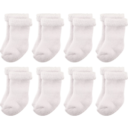 Hudson Rolled Cuff Crew Socks 8-pack - White (10754546)