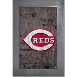 Fan Creations Cincinnati Reds Framed Team City Map Sign
