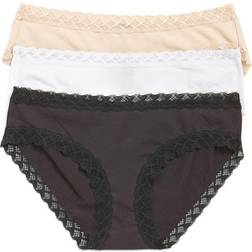 Natori Bliss Girl Brief 3-pack - Black/Cafe/White