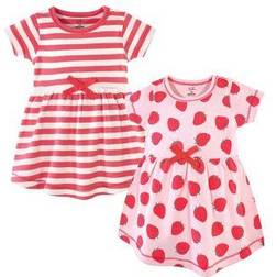 Touched By Nature Girl's Strawberry Organic Dress 2-pack - Red