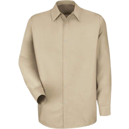 Red Kap Specialized Pocketless Work Shirt - Light Tan