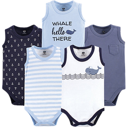 Hudson Sleeveless Bodysuits 5-pack - Sailor Whale (10153301)