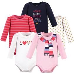 Little Treasures Long Sleeve Bodysuits 5-pack - Cozy Scarf (10172403)