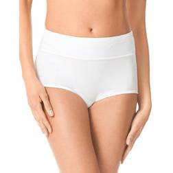 Warner's No Pinching No Problems Lace Brief - White/White Rose Water