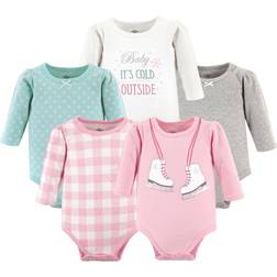 Little Treasures Long-Sleeve Bodysuits 5-pack - Ice Skates (10171041)