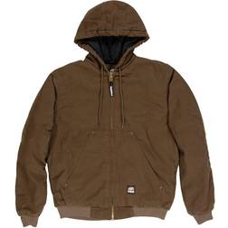 Berne Original Washed Hooded Jacket - Bark