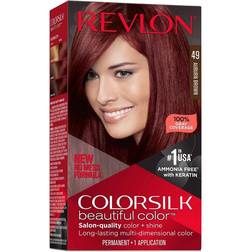 Revlon Colorsilk Beautiful Color Permanent Hair Color 49 Auburn Brown False