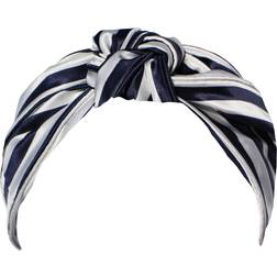 Slip Silk Knot Headband (Various Colors) Navy Stripe
