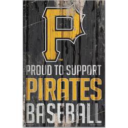 WinCraft Pittsburgh Pirates Proud Wood Sign