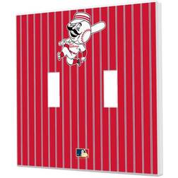 Fan Creations Cincinnati Reds 1953-1967 Cooperstown Pinstripe Double Toggle Light Switch Plate
