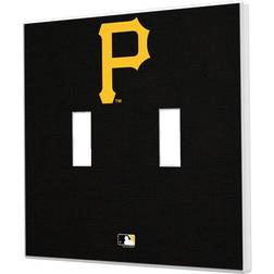 Strategic Printing Pittsburgh Pirates Solid Design Double Toggle Light Switch Plate