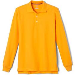 French Toast Boy's Long Sleeve Pique Polo - Gold