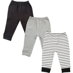 Luvable Friends Baby's Tapered Ankle Pants 3-pack - Black Stripes (10132153)