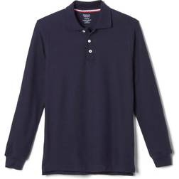 French Toast Long Sleeve Pique Polo - Navy