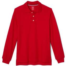 French Toast Long Sleeve Pique Polo - Red