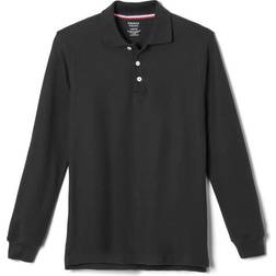 French Toast Long Sleeve Pique Polo - Black