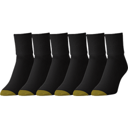 Goldtoe Women's Turn Cuff Socks 6-pack - Black