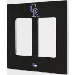 Strategic Printing Colorado Rockies Solid Double Rocker Light Switch Plate