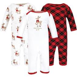 Hudson Baby Cotton Coveralls 3-pack - Fancy Rudolph ( 10115343)