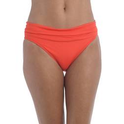 La Blanca Island Goddess Shirred Band Hipster Bikini Bottom - Paprika