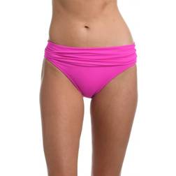 La Blanca Island Goddess Shirred Band Hipster Bikini Bottom - Orchid