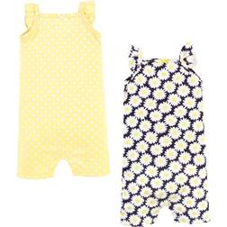 Hudson Baby Cotton Rompers - Yellow Daisy (10116942)