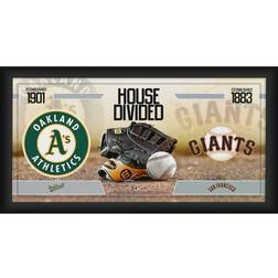 Fanatics Oakland Athletics vs. San Francisco Giants FramedHouse Divided Baseball Collage Photo Frame