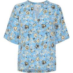 Part Two Petina Blouse - Dusk Blue Ornament Flower