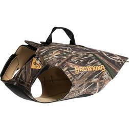 Browning P000011690199 3 mm Hunting Neoprene Realtree Max 5 & Mustard Yellow Dog Vest with Handle