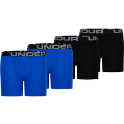 Under Armour Boys' UA Cotton Boxer Briefs 4-Pack - Ultra Blue/Black (1357920)